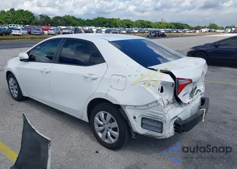 2016 Toyota Corolla Le z USA, uszkodzony, nr VIN 2T1BURHEXGC580388